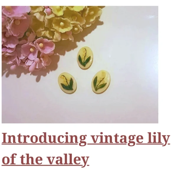 Lily Of The Valley Resin Earrings - Picture 9 of 11